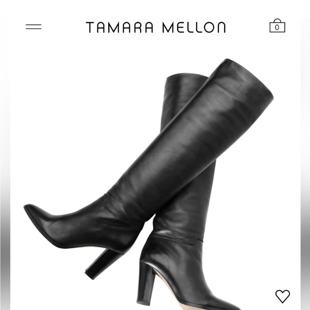 Tamara Mellon Black PIC Knee-High Boots
